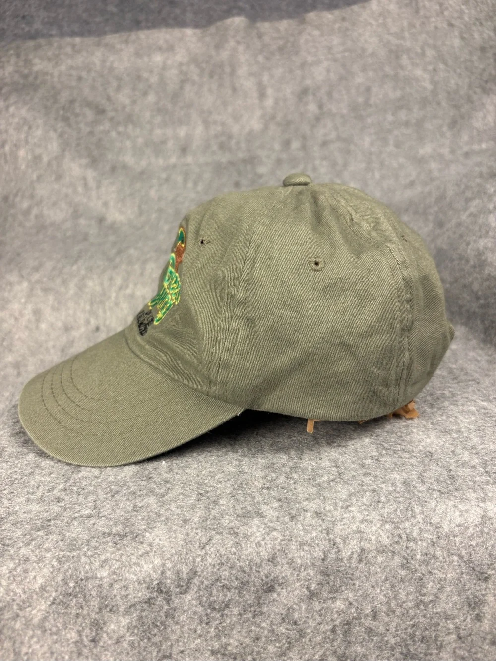 Ducks Unlimited Green Wing Olive Cotton Strapback Kids Hat